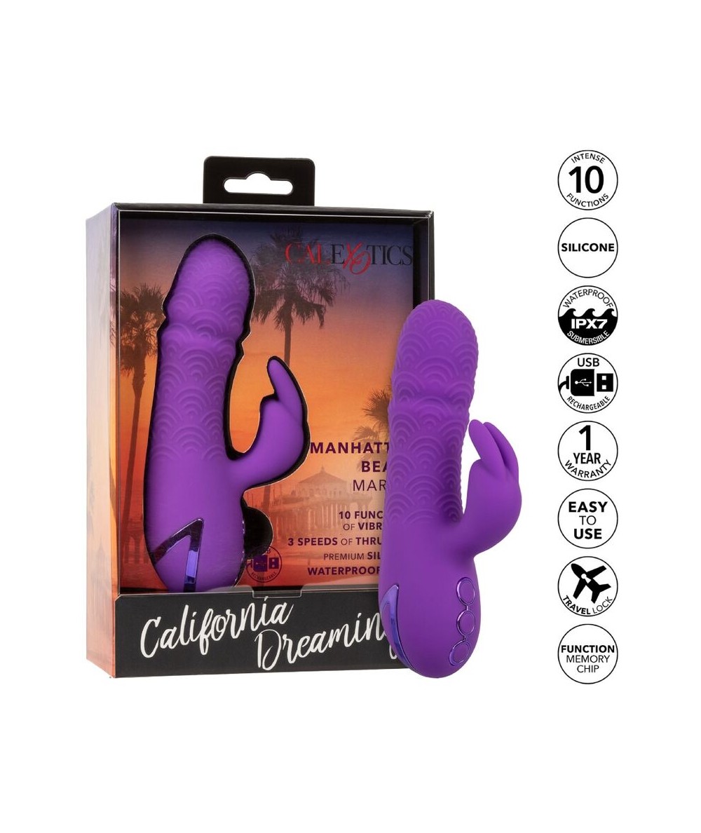 CALEXOTICS - MANHATTAN BEACH MARVEL VIBRADOR RABBIT MORADO BY CALIFORNIA DREAMING