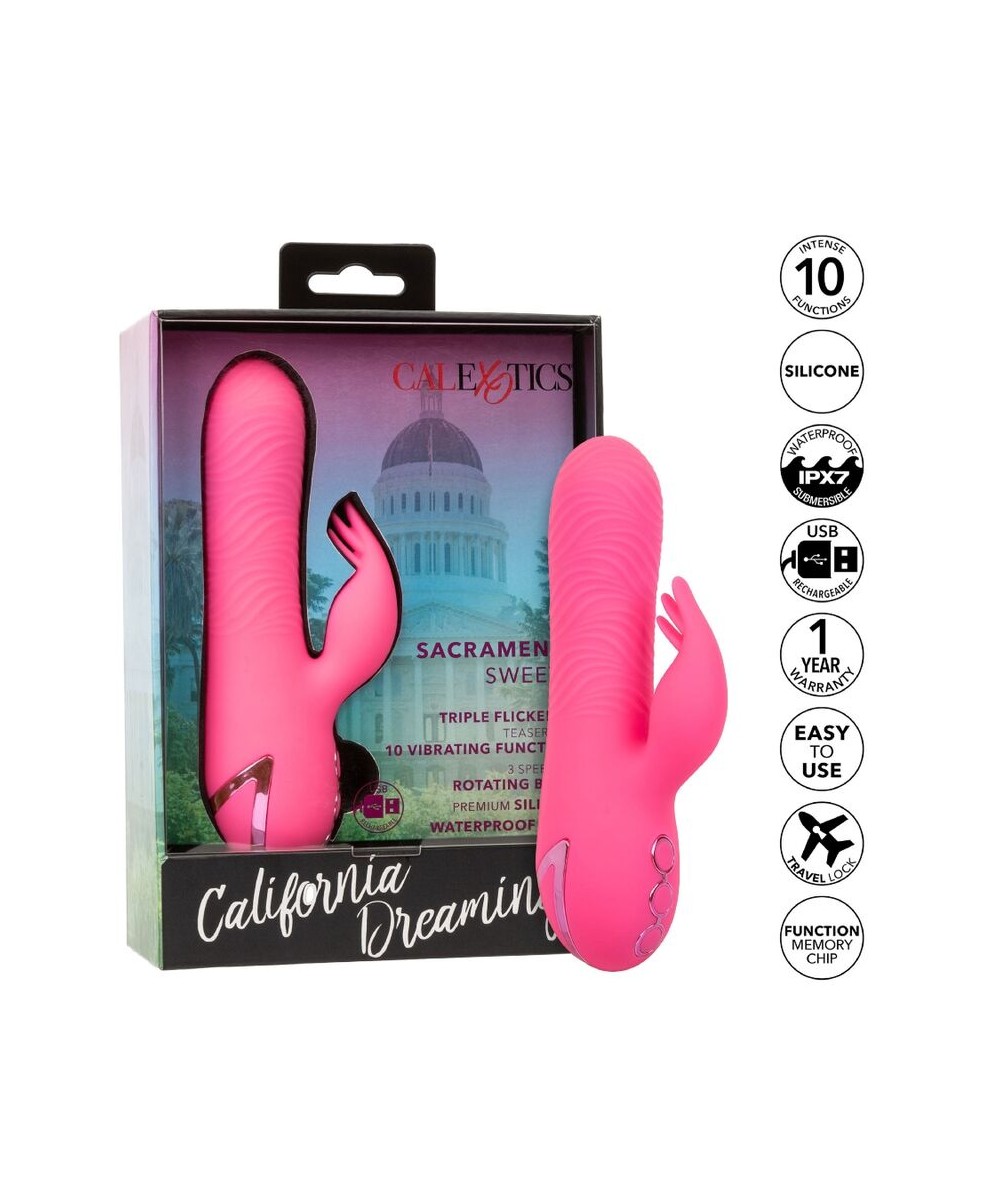 CALEXOTICS - SACRAMENTO SWEETIE VIBRADOR RABBIT ROSA BY CALIFORNIA DREAMING