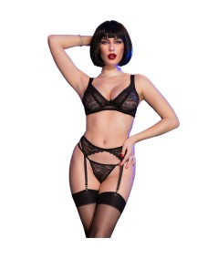 CHILIROSE - CR 4692 SET CUATRO PIEZAS NEGRO XL