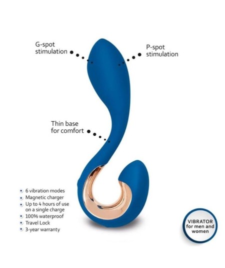 G-VIBE - GPOP 2 VIBRADOR PUNTO G Y P AZUL INDIGO