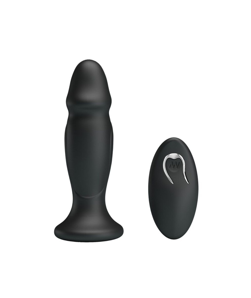 MR PLAY - PLUG ANAL CON VIBRACION NEGRO CONTROL REMOTO