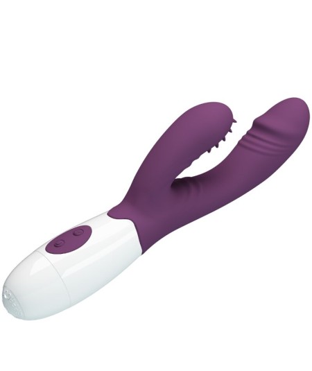 PRETTY LOVE - BUTTERFLY KISS VIBRADOR RABBIT & ESTIMULADOR PUNTO G MORADO