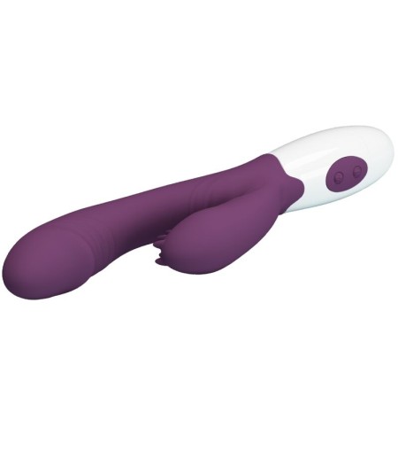 PRETTY LOVE - BUTTERFLY KISS VIBRADOR RABBIT & ESTIMULADOR PUNTO G MORADO