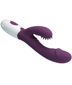 PRETTY LOVE - BUTTERFLY KISS VIBRADOR RABBIT & ESTIMULADOR PUNTO G MORADO