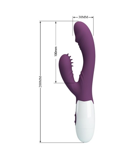 PRETTY LOVE - BUTTERFLY KISS VIBRADOR RABBIT & ESTIMULADOR PUNTO G MORADO