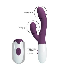 PRETTY LOVE - BUTTERFLY KISS VIBRADOR RABBIT & ESTIMULADOR PUNTO G MORADO