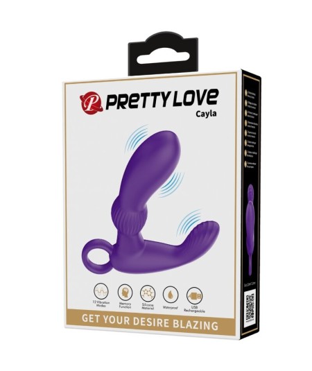 PRETTY LOVE - CAYLA MASAJEADOR VIBRADOR ANAL LILA