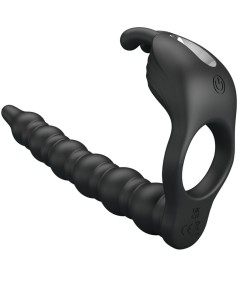 PRETTY LOVE - BLACKNEY ANILLO PENE CON PLUG VIBRADOR NEGRO