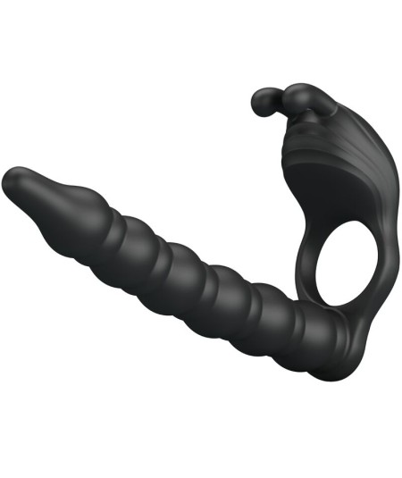 PRETTY LOVE - BLACKNEY ANILLO PENE CON PLUG VIBRADOR NEGRO