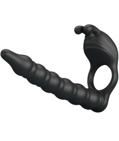 PRETTY LOVE - BLACKNEY ANILLO PENE CON PLUG VIBRADOR NEGRO