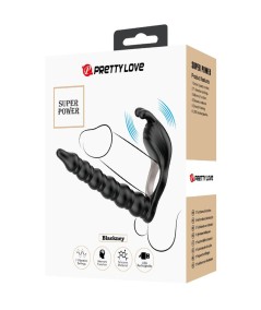 PRETTY LOVE - BLACKNEY ANILLO PENE CON PLUG VIBRADOR NEGRO