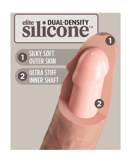 KING COCK - ELITE DILDO REALISTICO SILICONA 15.2 CM