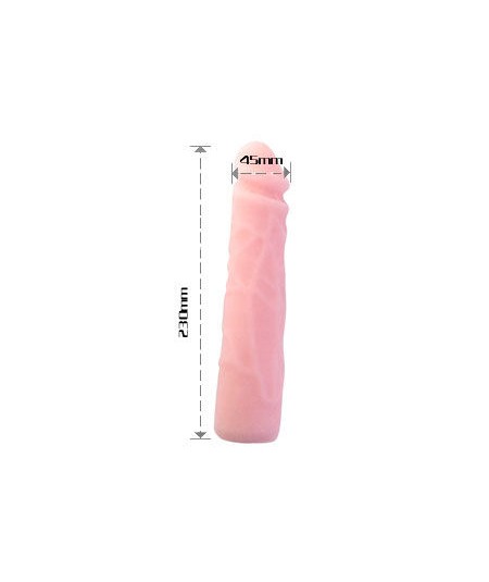 BAILE - DILDO SILICONA TACTO PIEL REALISTICO 23 CM