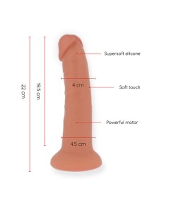 ONINDER - LARGE BOGOTÁ DILDO VIBRADOR 9 VELOCIDADES NATURAL 22 CM -O- 4.5 CM - APP GRATUITA