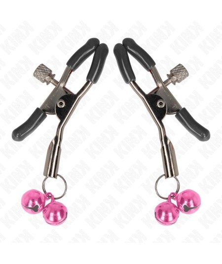 KINK - PINZAS PARA PEZONES CON DOBLE CAMPANILLA ROSA 6 CM