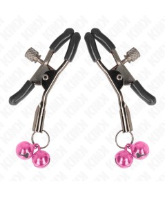 KINK - PINZAS PARA PEZONES CON DOBLE CAMPANILLA ROSA 6 CM