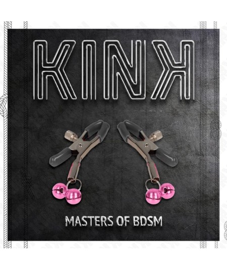 KINK - PINZAS PARA PEZONES CON DOBLE CAMPANILLA ROSA 6 CM