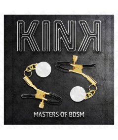 KINK - PINZAS PARA PEZONES DORADAS CON COLGANTE DE VIDRIO 6 CM