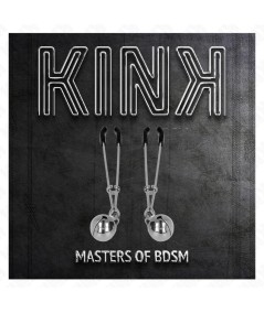 KINK - PINZAS PARA PEZONES FINA CON CASCABEL PLATEADO 7 CM