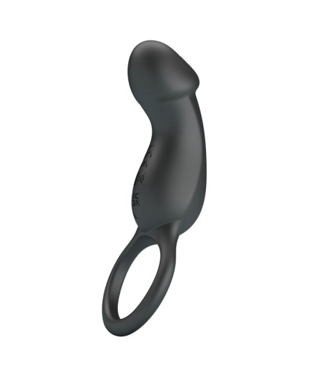 PRETTY LOVE - TRAE ANILLO VIBRADOR CON ESTIMULADOR NEGRO