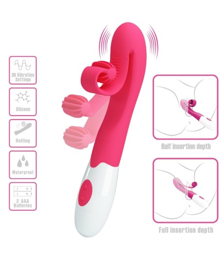 ROMANCE - VIBRADOR Y ESTIMULADOR 30 VELOCIDADES ROSA