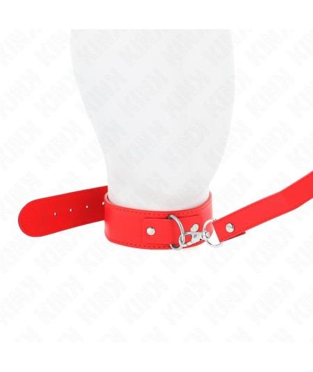 KINK - COLLAR CON CORREA 116 CM FINO ROJO AJUSTABLE 32-50 CM X 8 CM