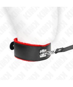 KINK - COLLAR CON CORREA 116 CM DE PIEL ROJO AJUSTABLE 40-48 CM X 6 CM