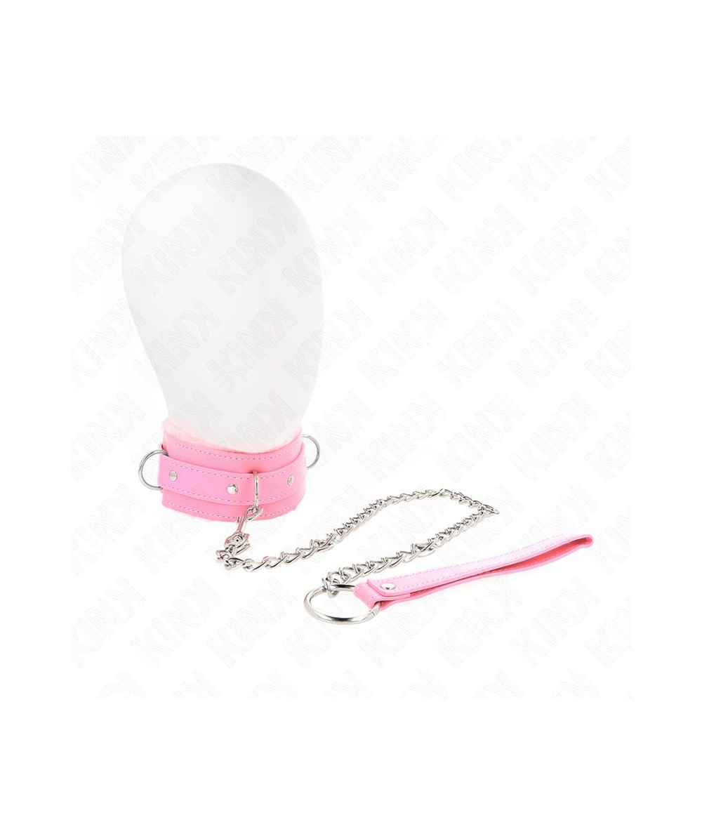 KINK - COLLAR CON CORREA 65 CM CON RESTRICCIONES ROSA AJUSTABLE 36-42 CM X 5.5 CM