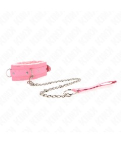 KINK - COLLAR CON CORREA 65 CM CON RESTRICCIONES ROSA AJUSTABLE 36-42 CM X 5.5 CM