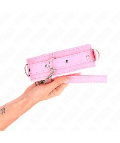 KINK - COLLAR CON CORREA 65 CM CON RESTRICCIONES ROSA AJUSTABLE 36-42 CM X 5.5 CM