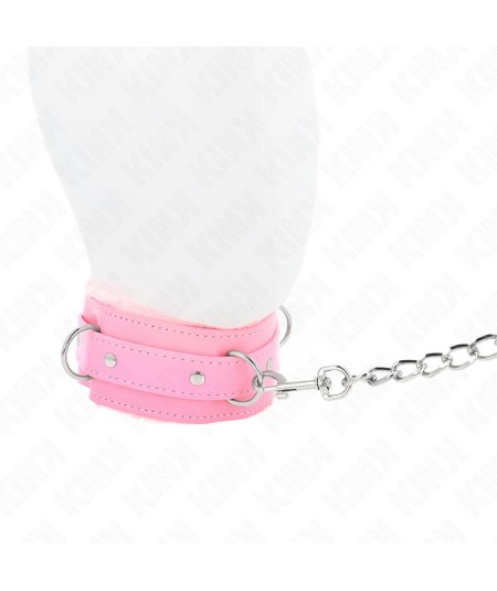 KINK - COLLAR CON CORREA 65 CM CON RESTRICCIONES ROSA AJUSTABLE 36-42 CM X 5.5 CM