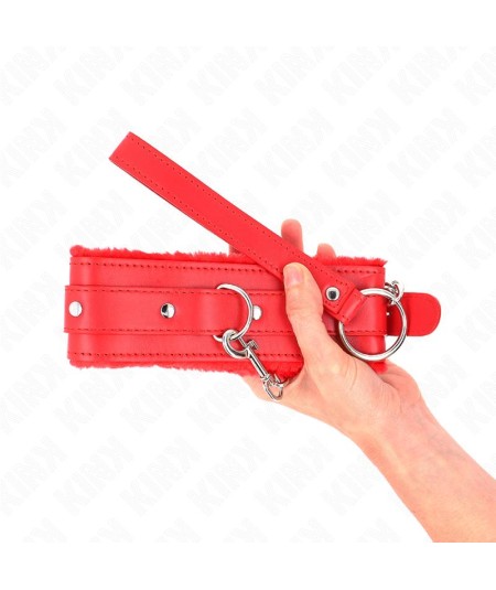 KINK - COLLAR CON CORREA 65 CM CON RESTRICCIONES ROJO AJUSTABLE 36-42 CM X 5.5 CM