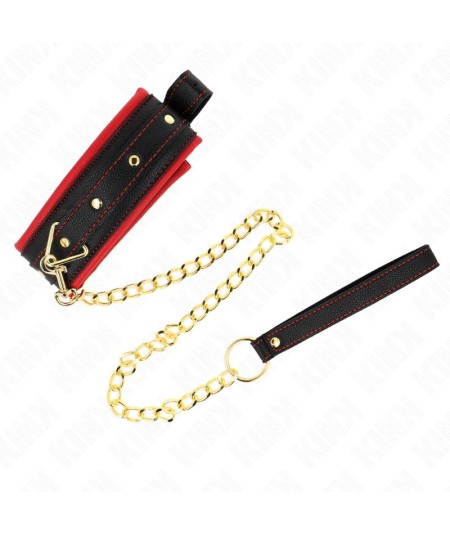 KINK - COLLAR CON CORREA DE TEJIDO LISO AJUSTABLE 33-48 CM X 5.7 CM