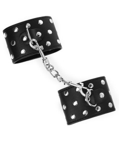 KINK - MUÑEQUERAS CON CIERRE A PRESIÓN LLENO DE TACHUELAS AJUSTABLE NEGRO 19-24 CM X 5.5 CM