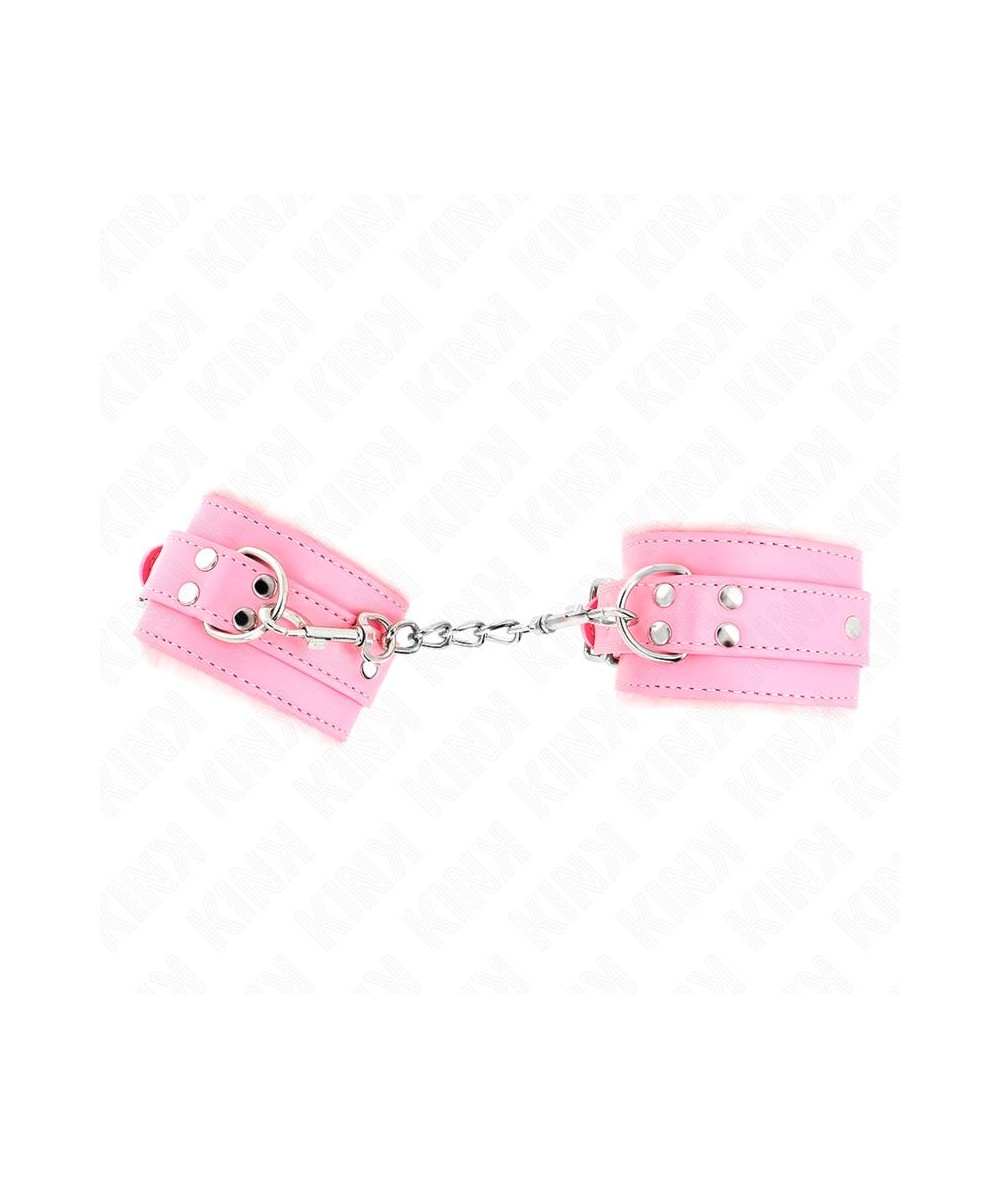 KINK - MUÑEQUERAS FORRADAS ROSA CON CORREA ROSA AJUSTABLE 20-29 CM X 5.5 CM