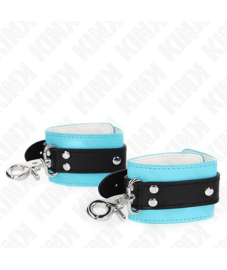 KINK - MUÑEQUERAS CON CIERRE PREMIUM NEGRO / AZUL AJUSTABLE 21-28 CM X 5.5 CM