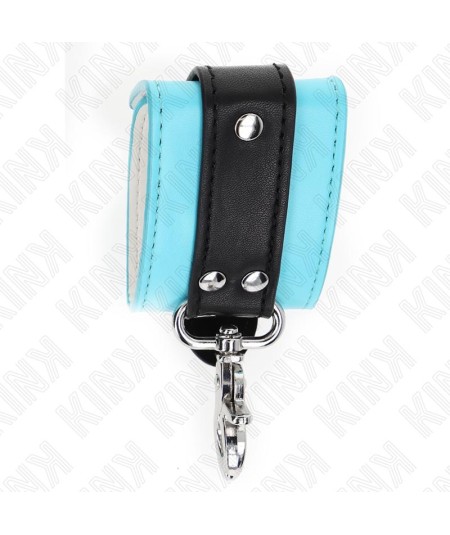 KINK - MUÑEQUERAS CON CIERRE PREMIUM NEGRO / AZUL AJUSTABLE 21-28 CM X 5.5 CM