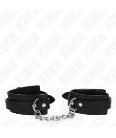 KINK - MUÑEQUERAS ESTILO SERPIENTE NEGRO AJUSTABLE 20-28 CM X 5.4 CM