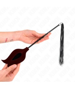 KINK - PLUMAS DE POLLO PARA COSQUILLAS CON FORMA CUERNO DE CRIADA NEGRO 36 CM