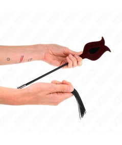 KINK - PLUMAS DE POLLO PARA COSQUILLAS CON FORMA CUERNO DE CRIADA NEGRO 36 CM