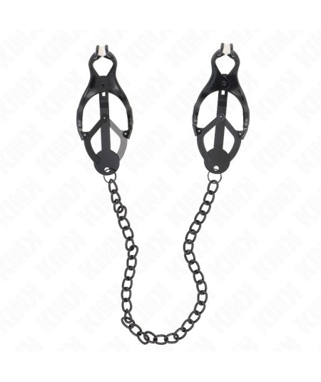 KINK - PINZAS PARA PEZONES ESTILO JAPONÉS CON CADENA NEGRO 30 CM