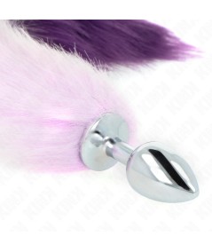 KINK - PLUG ANAL TALLA S 7 X 3 CM CON COLA SINTÉTICA 40 CM VIOLETA