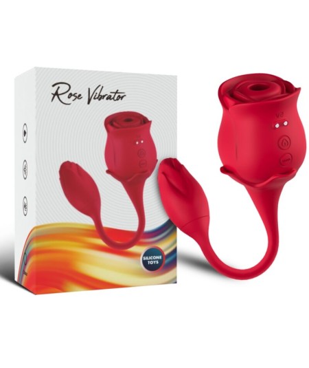 ARMONY - ROSA SUCCIONADOR DE CLITORIS & VIBRADOR 10 MODOS ROJO