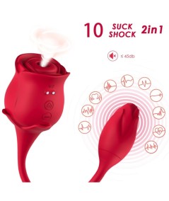 ARMONY - ROSA SUCCIONADOR DE CLITORIS & VIBRADOR 10 MODOS ROJO