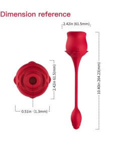 ARMONY - ROSA SUCCIONADOR DE CLITORIS & VIBRADOR 10 MODOS ROJO