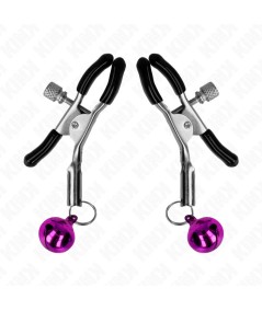 KINK - PINZAS PARA PEZONES CON CAMPANILLA VIOLETA 6 CM