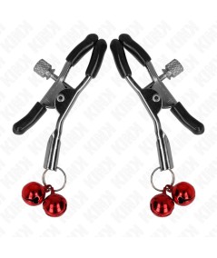 KINK - PINZAS PARA PEZONES CON DOBLE CAMPANILLA ROJO 6 CM