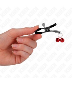 KINK - PINZAS PARA PEZONES CON DOBLE CAMPANILLA ROJO 6 CM