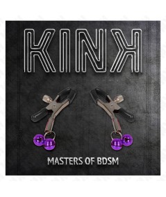 KINK - PINZAS PARA PEZONES CON DOBLE CAMPANILLA VIOLETA 6 CM