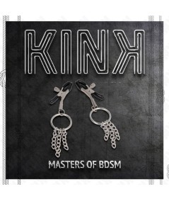 KINK - PINZAS PARA PEZONES CON ARO Y PEQUEÑAS CADENAS PLATEADO 6 CM